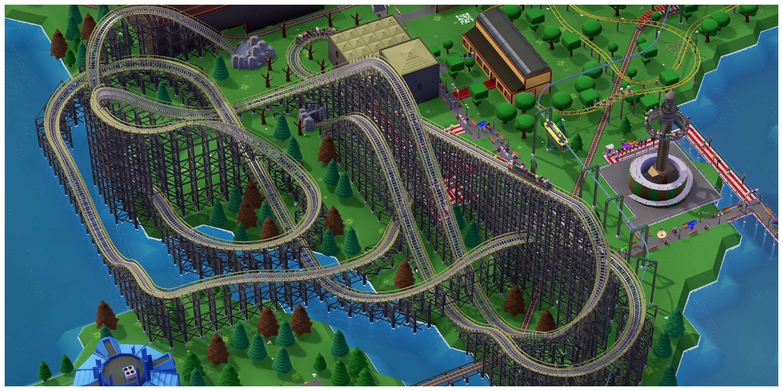 Parkitect - Steam Store Page Screenshot (Massive Roller-Coaster)