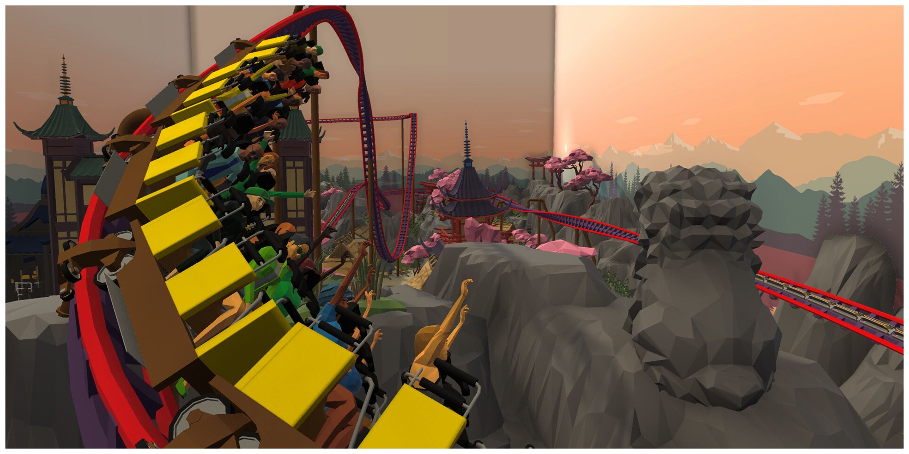 Indoorlands - Steam Store Page Screenshot (Customers Riding A Roller Coaster)
