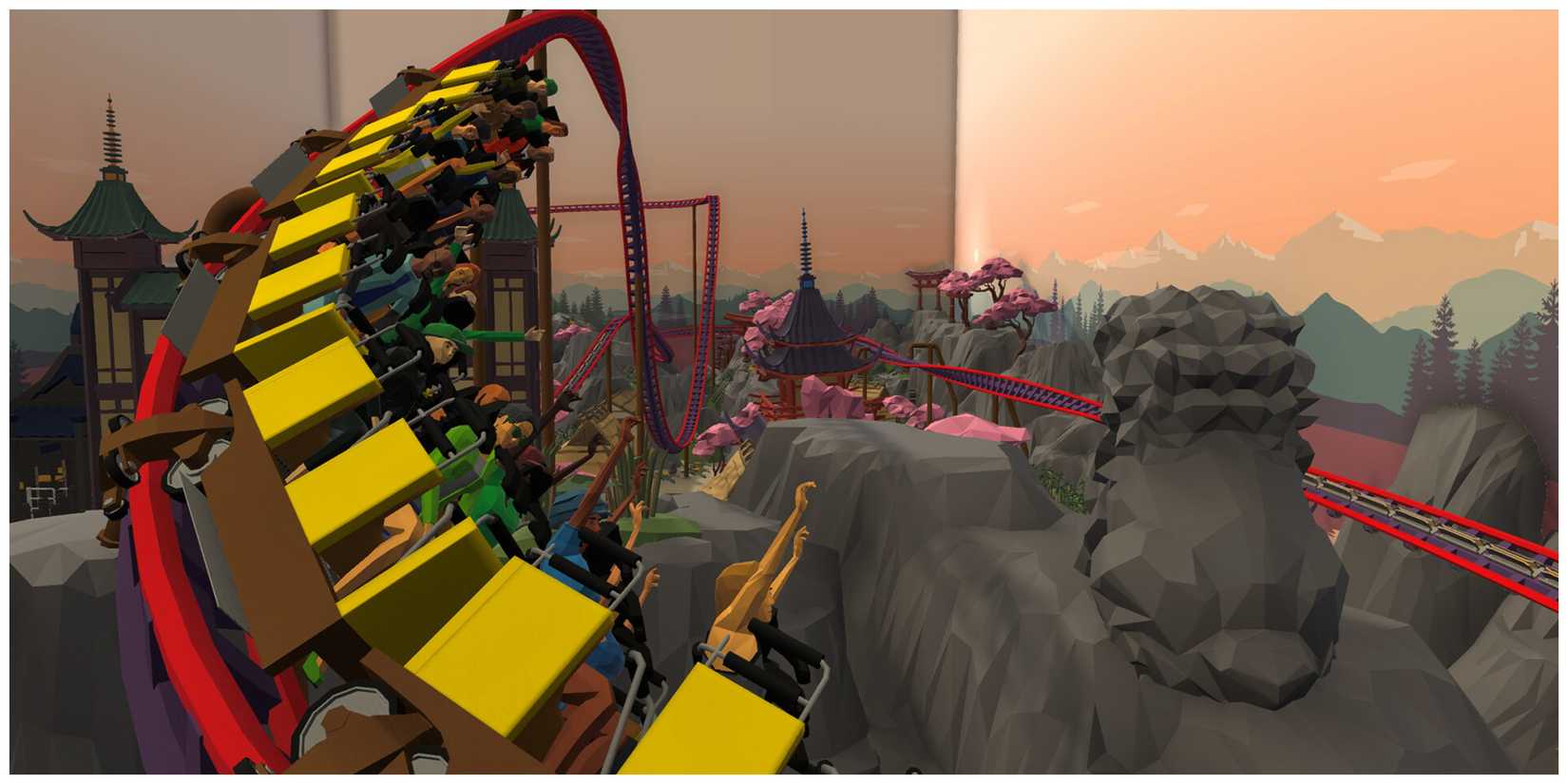 Indoorlands - Steam Store Page Screenshot (Customers Riding A Roller Coaster)