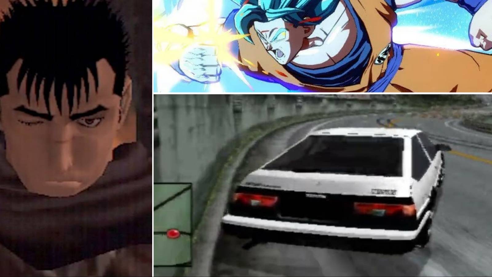Sword of the BerserkL Guts' Rage, Dragon Ball FighterZ, and Initial D Special Stage Featured