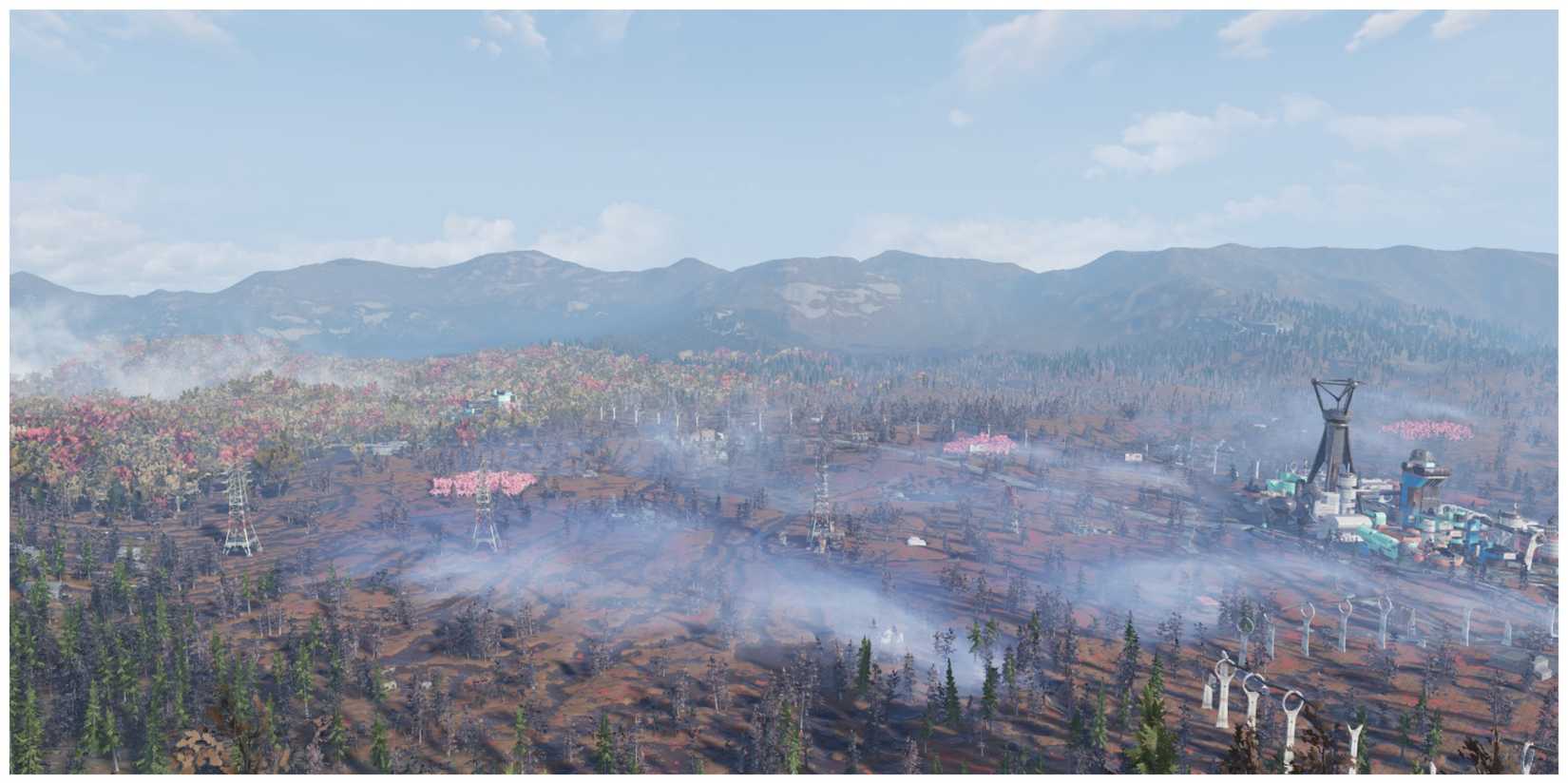 View of Cranberry bog and Watoga from the Freak Show area