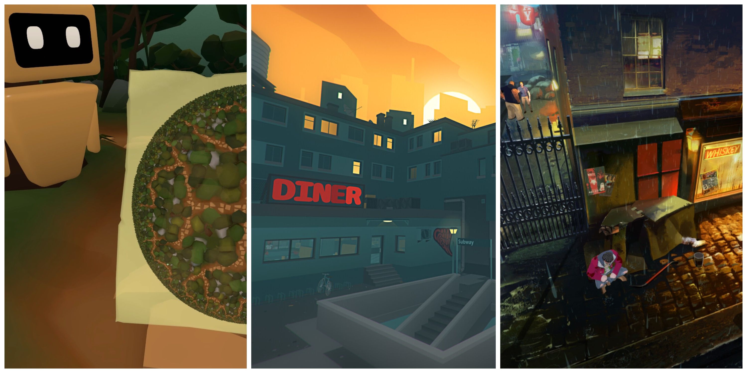Best Adventure Games Only On PC (Featured Image) - Hyperbolica + Fragmented City + Sunday Gold
