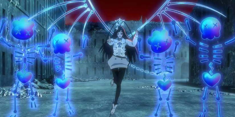 Giselle using her Quincy: Vollstandig against Ichigo in Bleach: The Thousand-Year Blood War