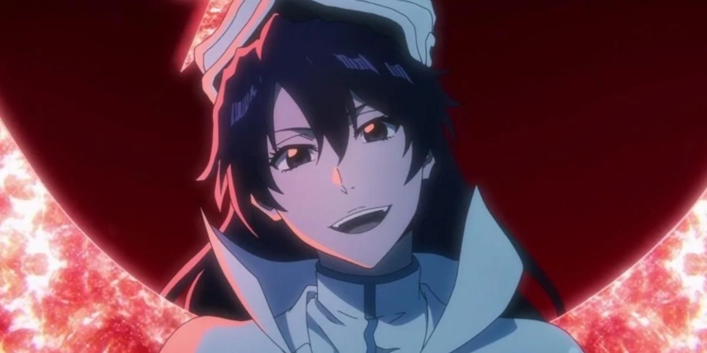 Bambietta smiling after defeating Shinji Hirako with her Quincy: Vollstandig in Bleach; The Thousand-Year Blood War