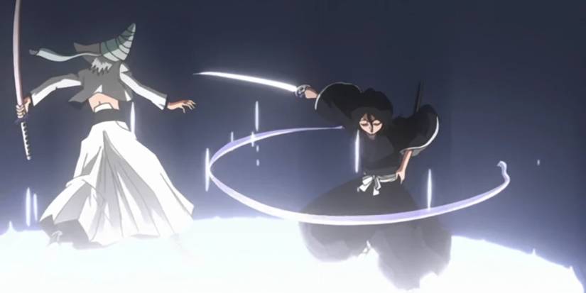 Rukia defeating an Arrancar with her Shikai in Bleach