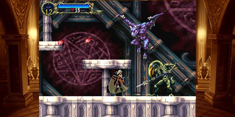 8 Horror Franchises With The Most Games Castlevania boss fight against two monsters