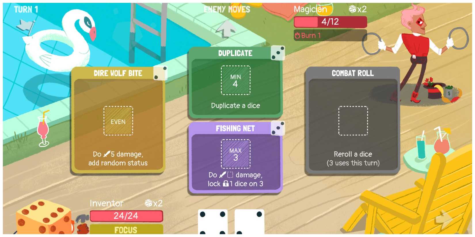 Battling A Magician in Dicey Dungeons