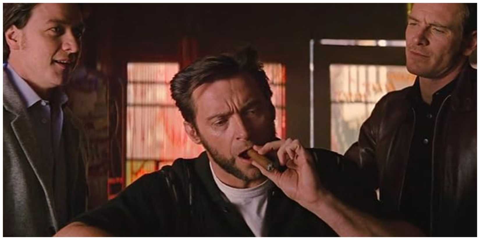 Charles and Erik talking to Wolverine