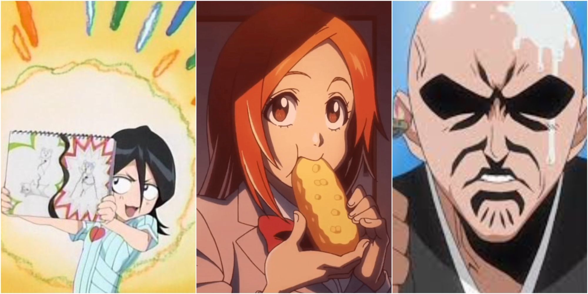 Rukia, Orihime and Ikkaku 