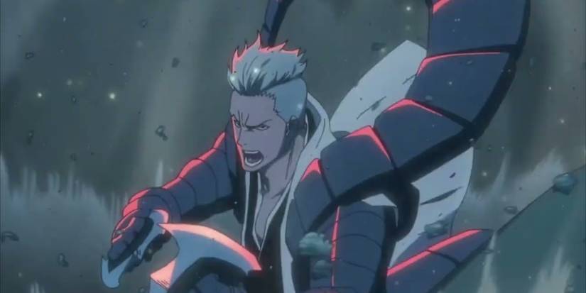 Kensei releasing his Bankai against Mask de Masculine in Bleach: The Thousand-Year Blood arc