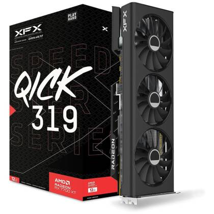 XFX Speedster QICK 319 Radeon RX 7700 XT Black Edition graphics card AMD