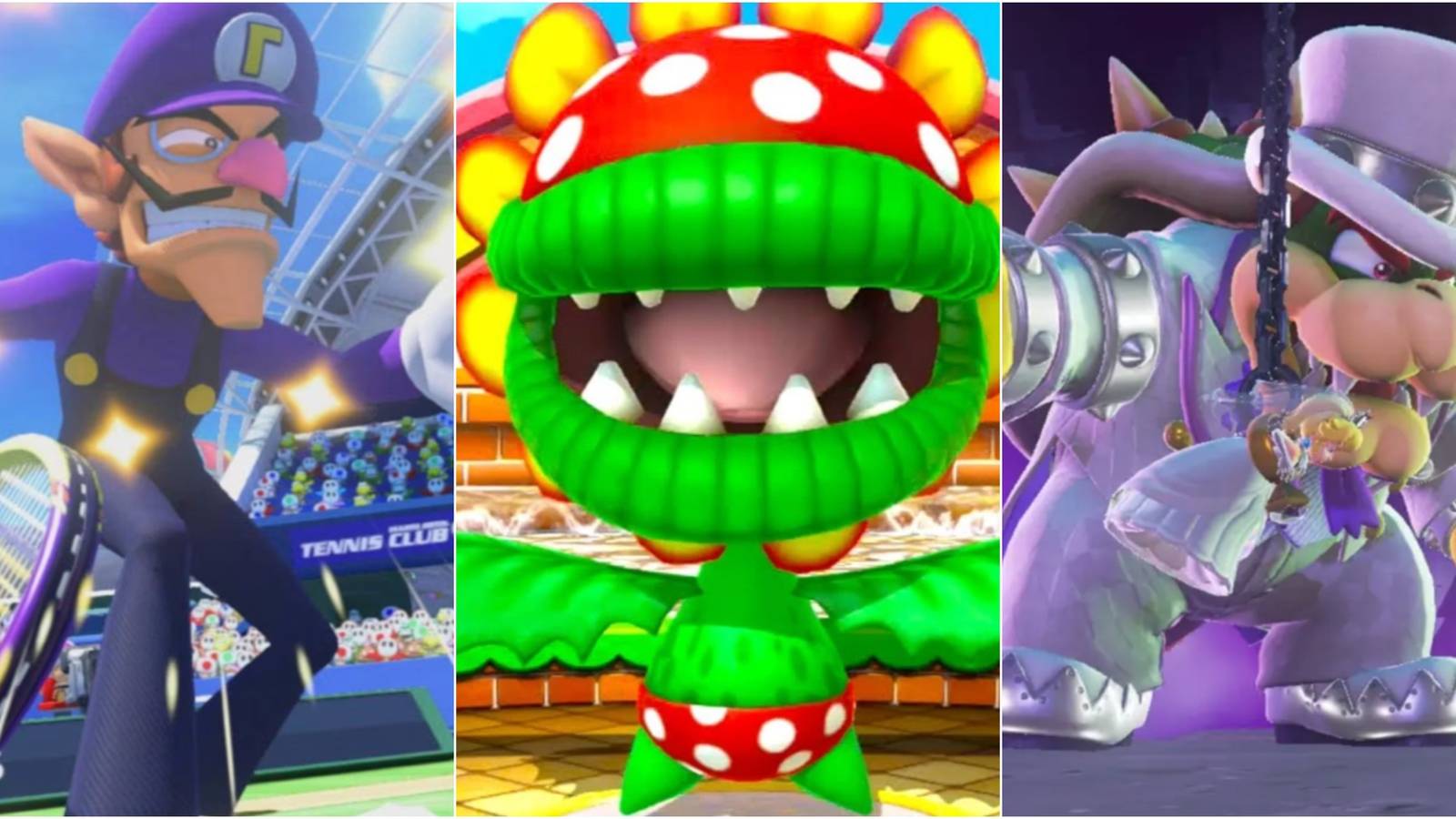 Waluigi, Petey the Piranha, Bowser 