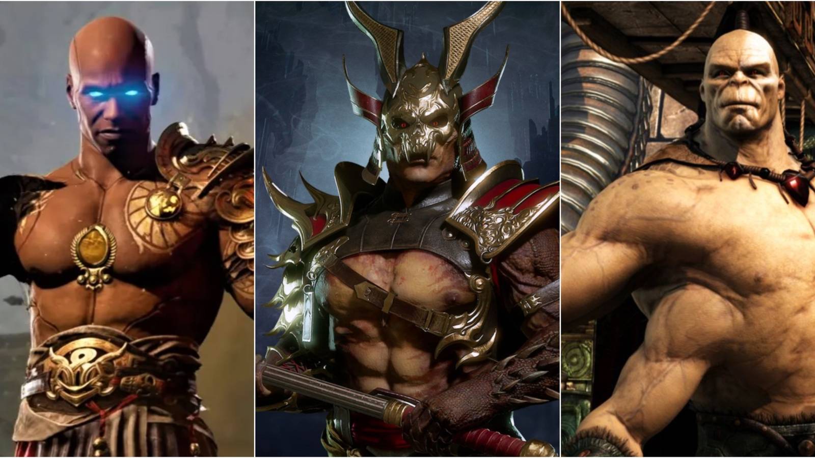 Geras, Shao Khan, and Goro 
