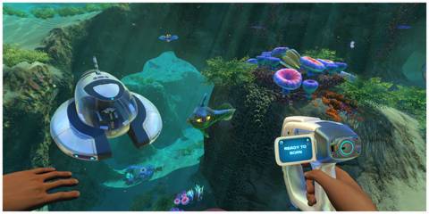 Exploring Underwater in Subnautica 