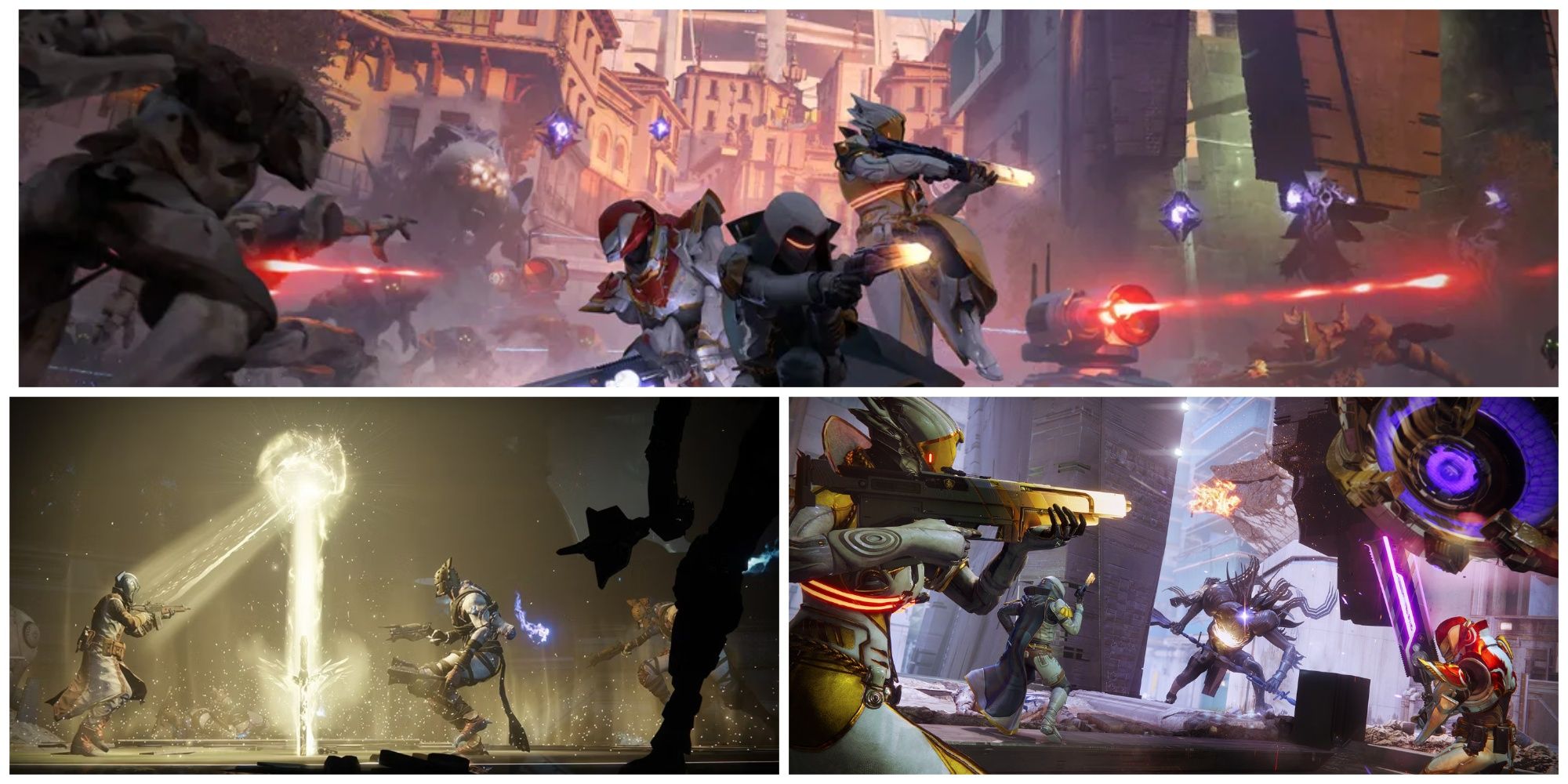 Collage Image of Key Art for Into The Light and Warlocks Fighting
