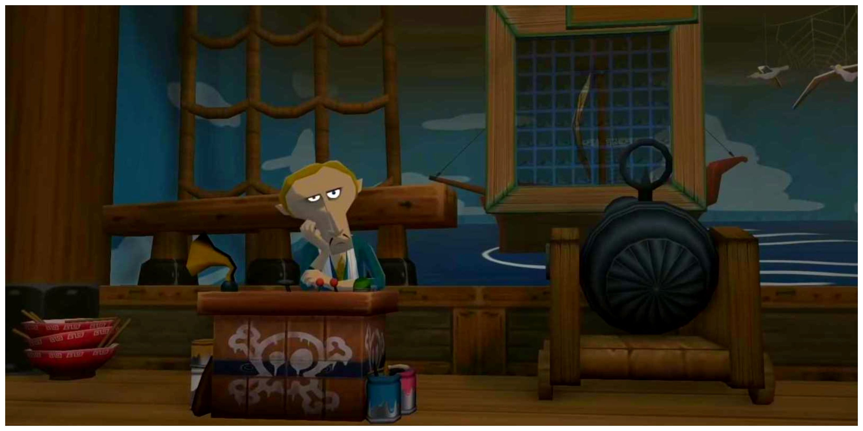 The Legend of Zelda: The Wind Waker - Squid hunt mini-game at Salvatore's store