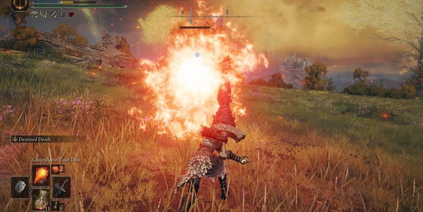 10 Most Overpowered Incantations In Elden Ring Throwing a large fireball at an enemy in Elden Ring