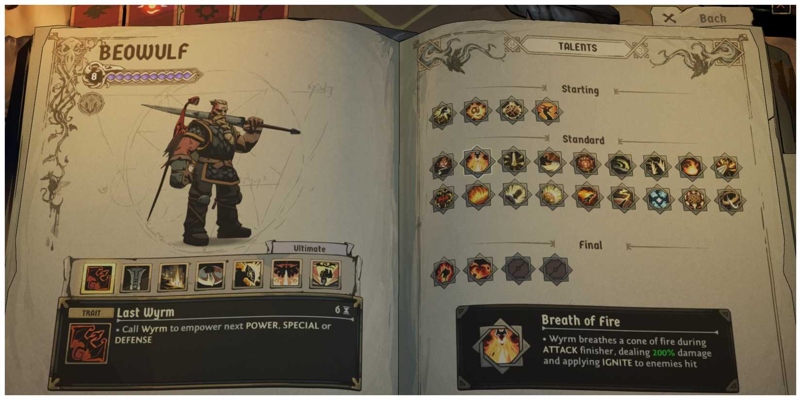 Ravenswatch - Beowulf's Talent Page