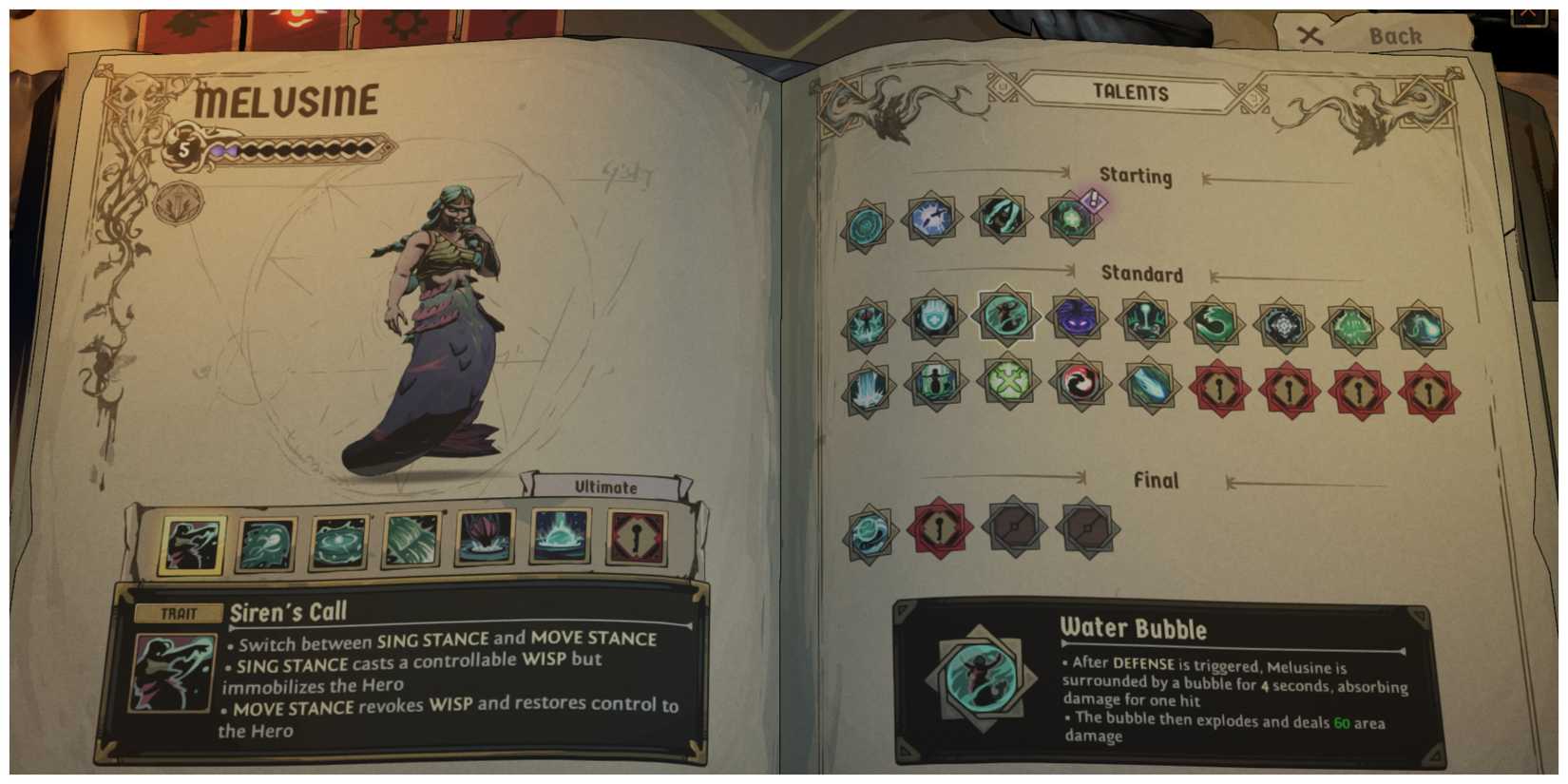 Ravenswatch - Melusine's Talent Page