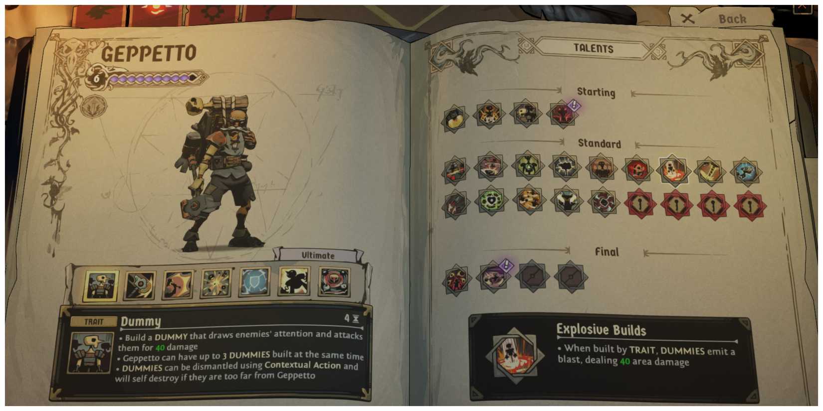 Ravenswatch - Geppetto's Talent Page