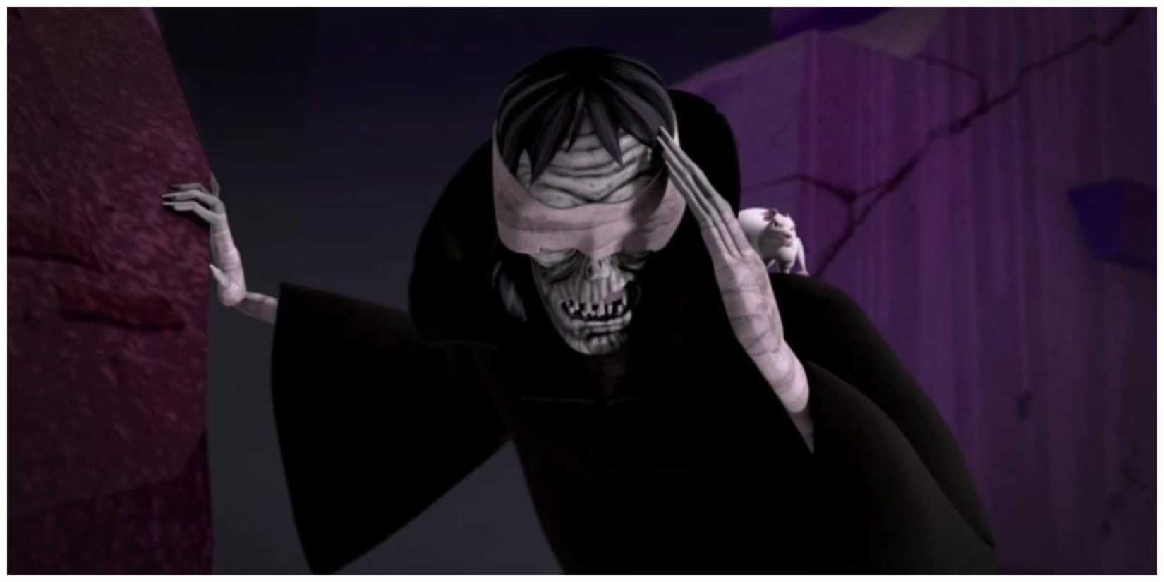 The Rat King with a rat in his shoulder