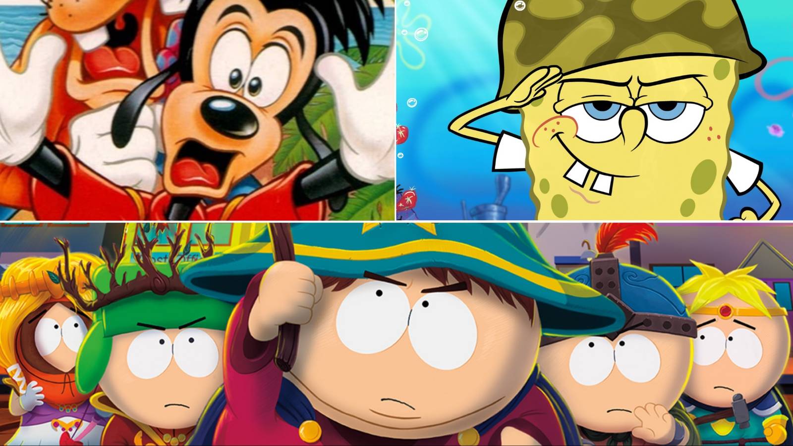 Goof Troop, Battle For Bikini Bottom, and South Park: The Stick Of Truth Featured