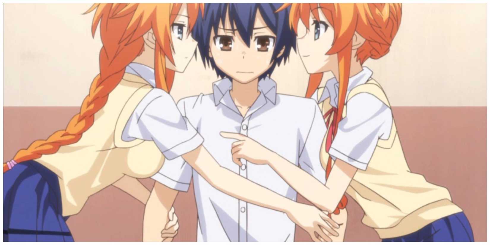 Yamai Sisters teasing protagonist Shido