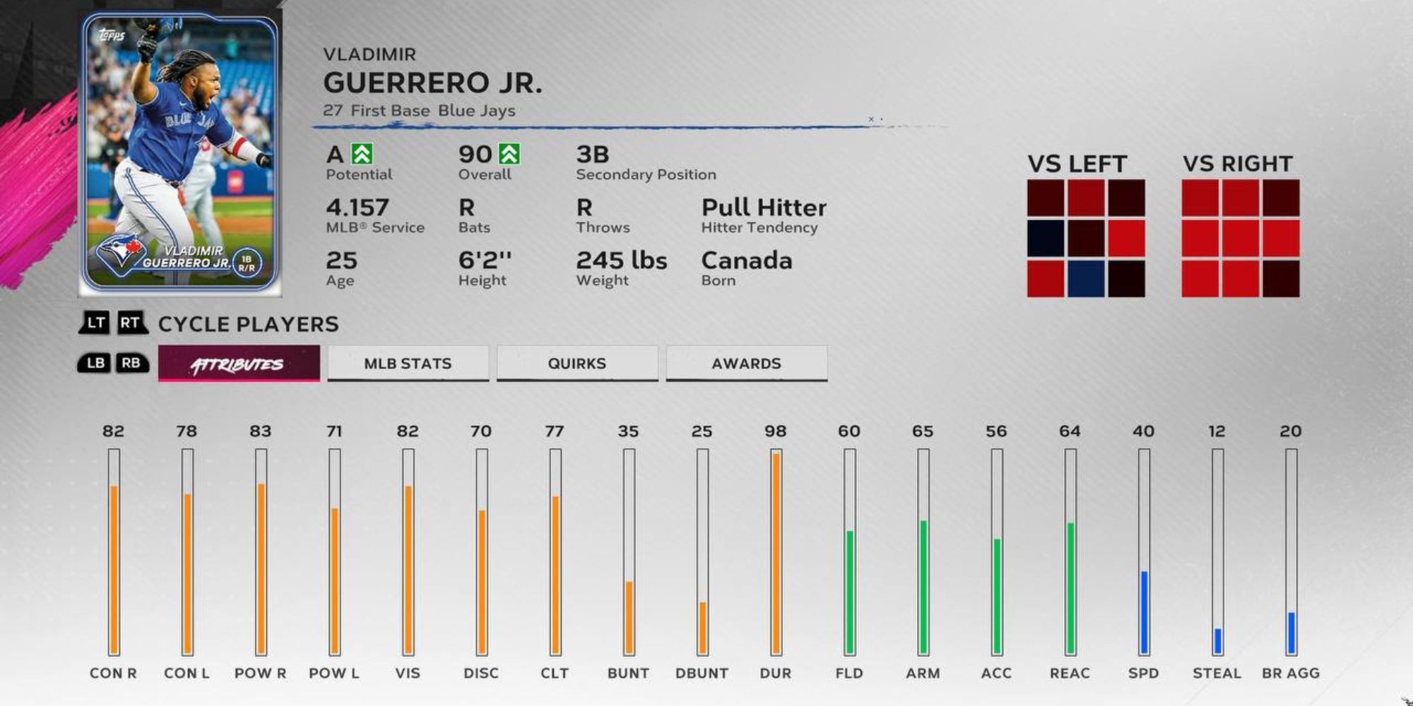 MLB The Show 24 Best First Basemen Vladimir Guerrero Jr