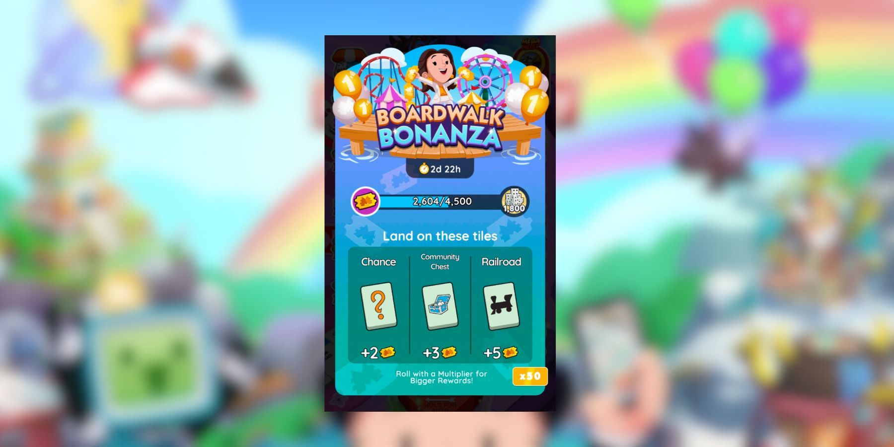 monopoly go boardwalk bonanza rewards