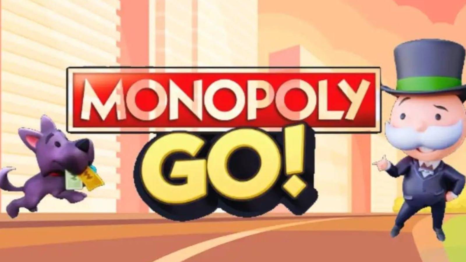 Milburn Pennybags and a dog in Monopoly GO