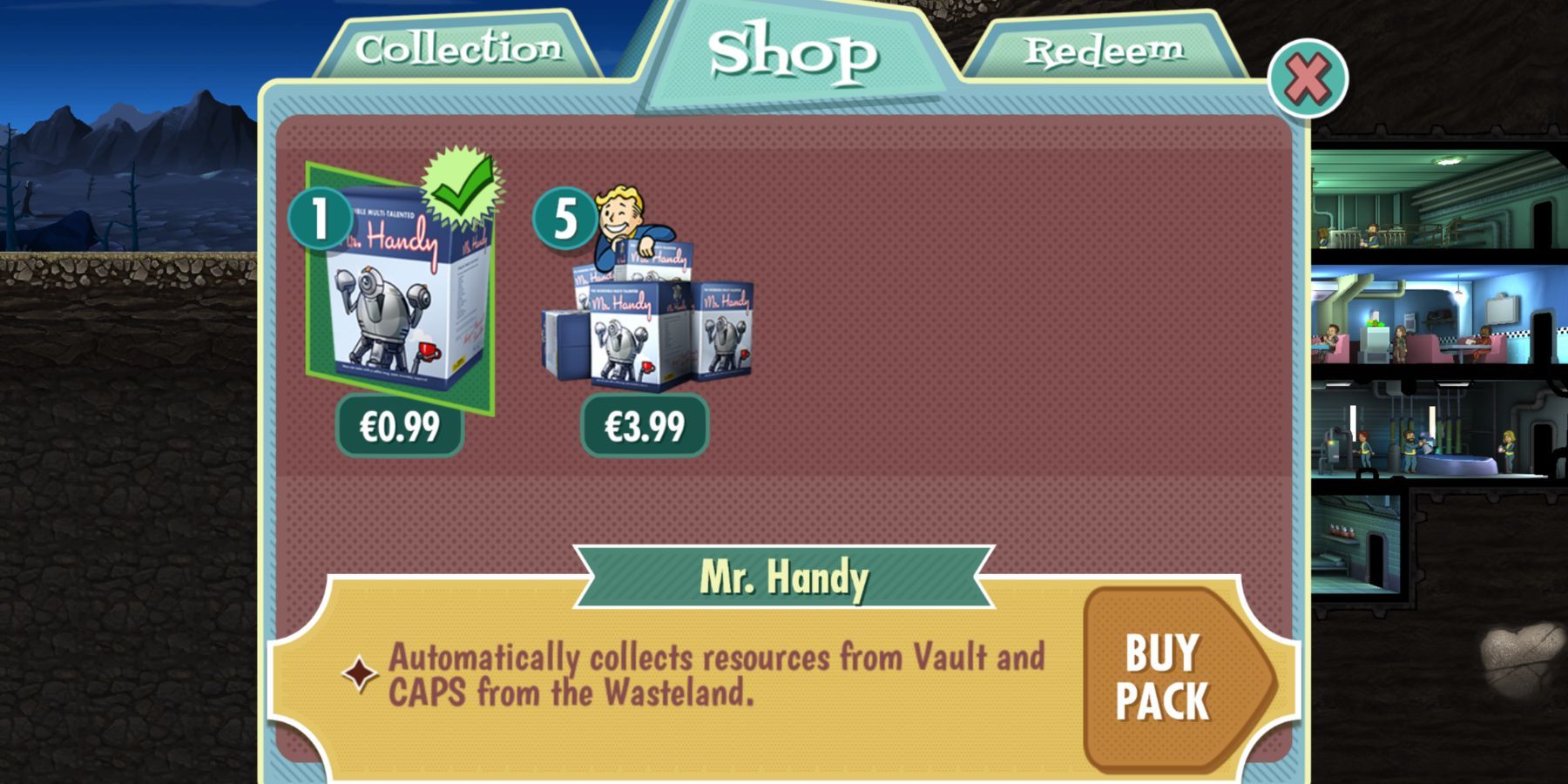 Mr Handy in Fallout Shelter