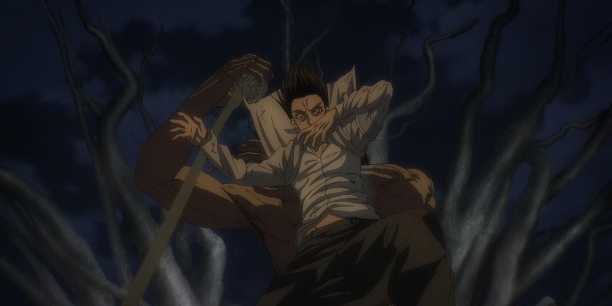 Eren about to transform in Marley