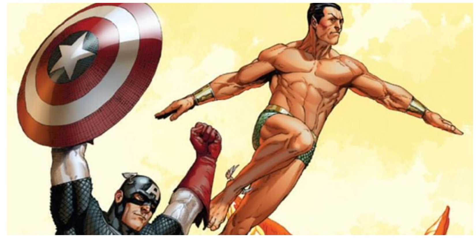 Namor and Captain America in the Marvel comics