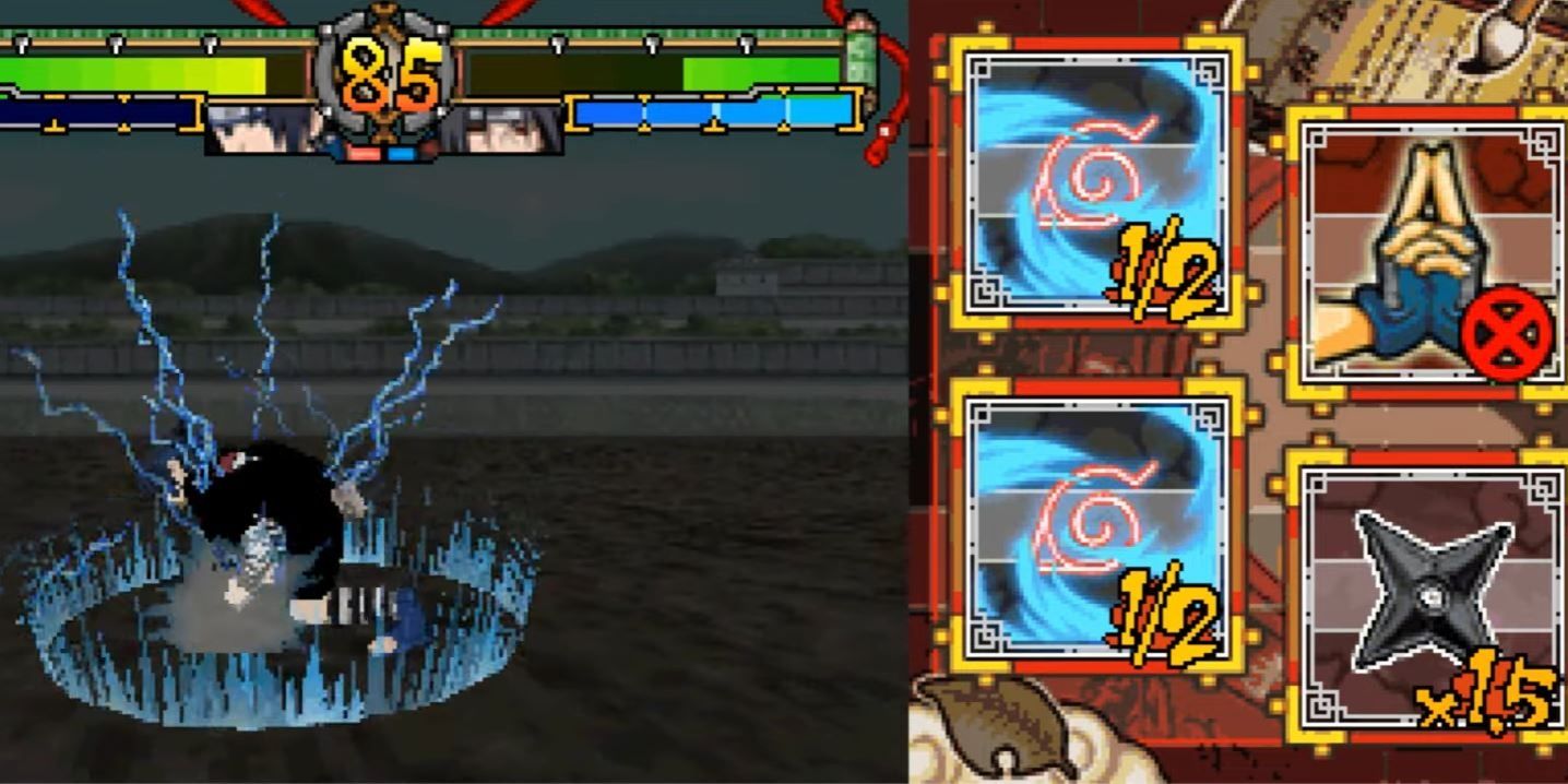 Sasuke Uses Chidori in Naruto: Ninja Destiny