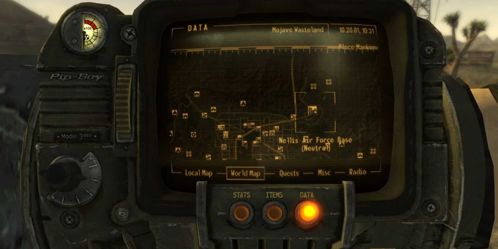 Fallout New Vegas: map