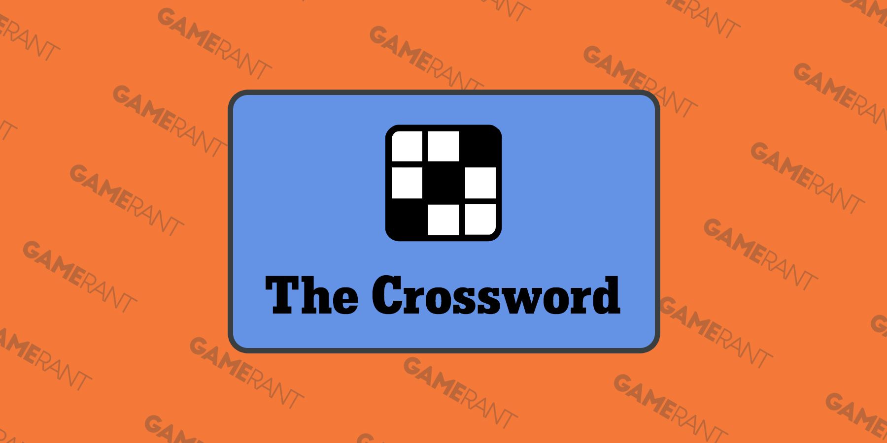 The New York Times Crossword logo on an orange background