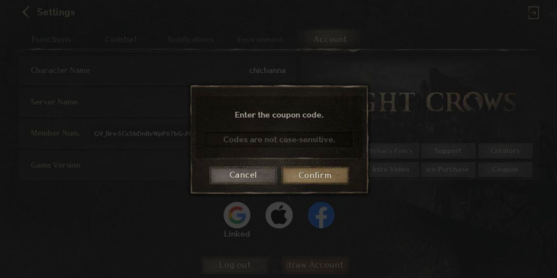 Night Crows Codes Night Crows Codes