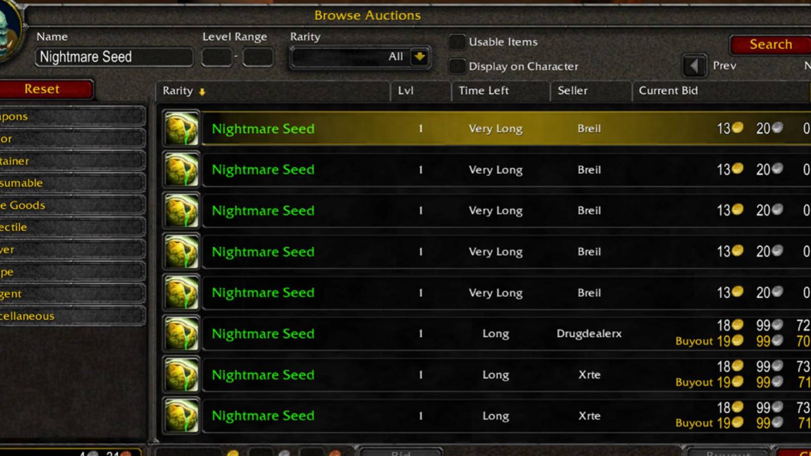 Nightmare Seed in WoW SoD