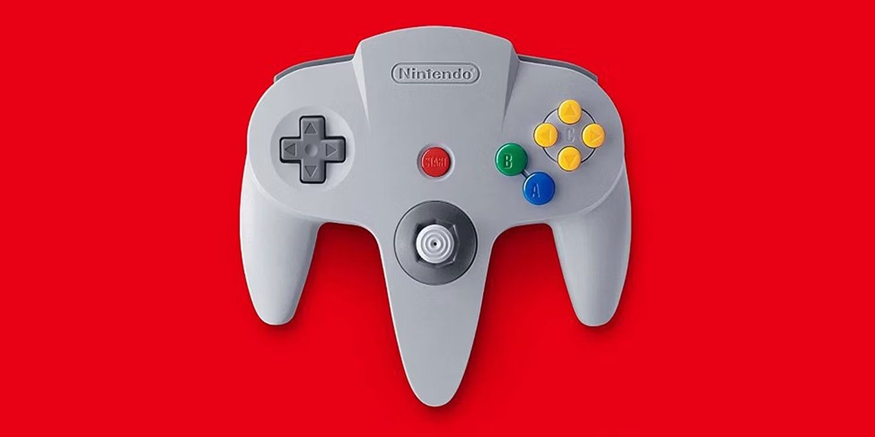 nintendo 64 controller red background