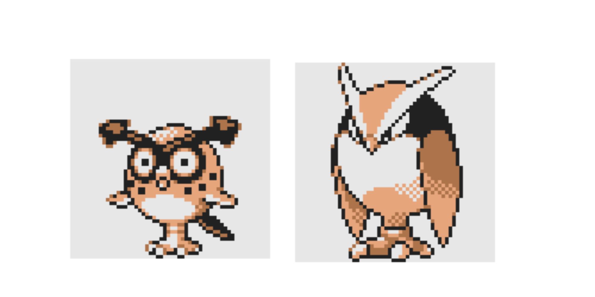 Demo versions of Hoothoot and Noctowl in Pokemon G&S