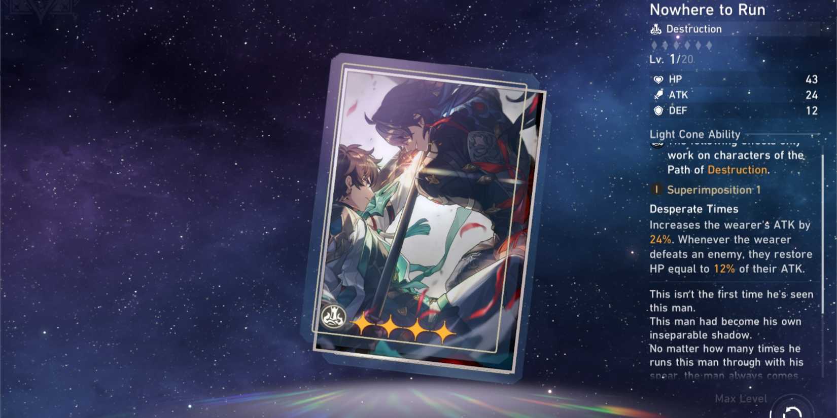 Nowhere to Run Light Cone Honkai Star Rail-1