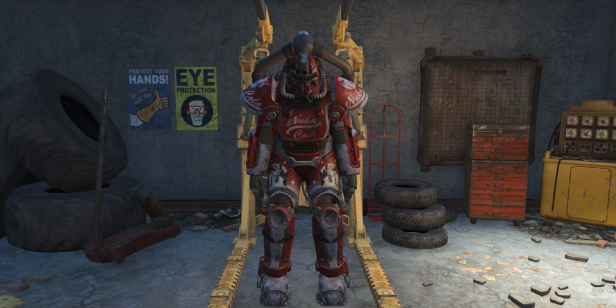Nuka T-51 power armor at red rocket stop in Fallout 4