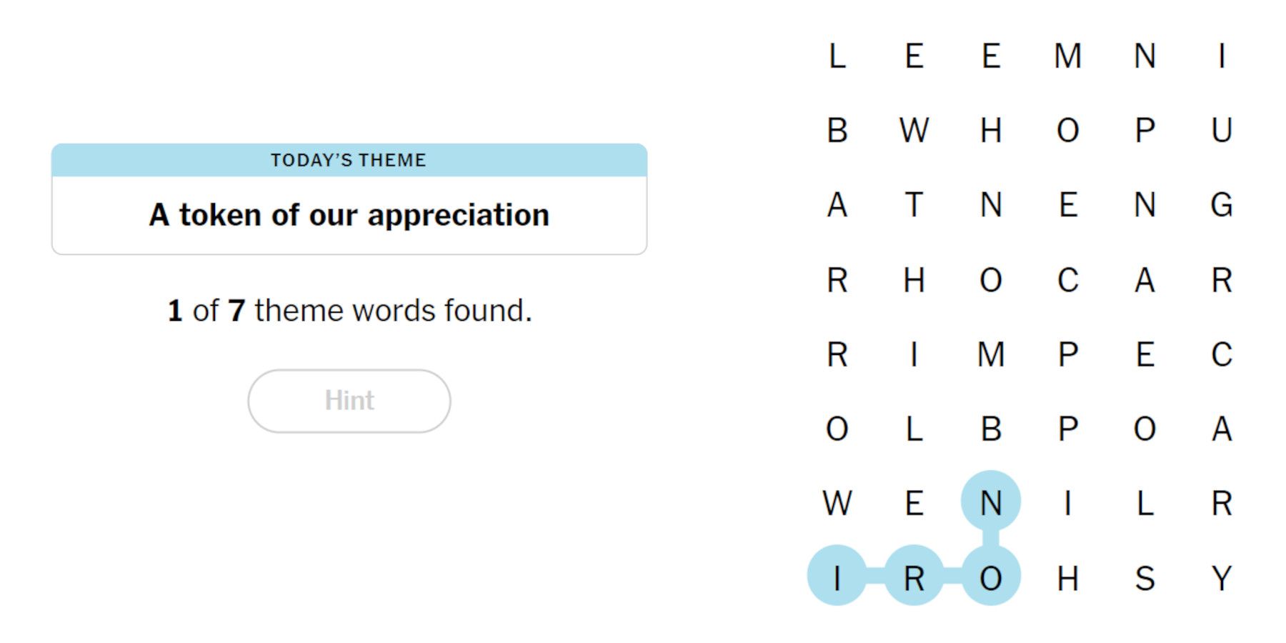 New York Times Strands Hints and Answers for May 1, 2024