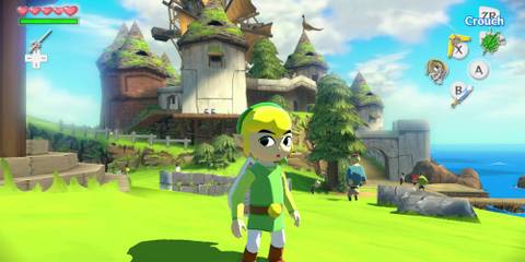 Official screenshot of Toon Link at the beginning of The Legend of Zelda Wind Waker HD.