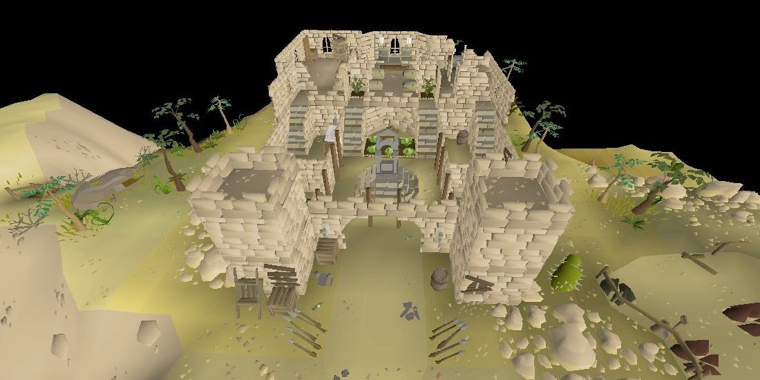 Old School RuneScape's Citharede Abbey, the location of RS3's "One Piercing Note".