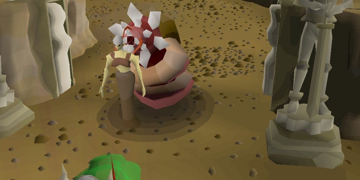 The fearsome Mother Mallum in Old School RuneScape's "The Slug Menace" quest.