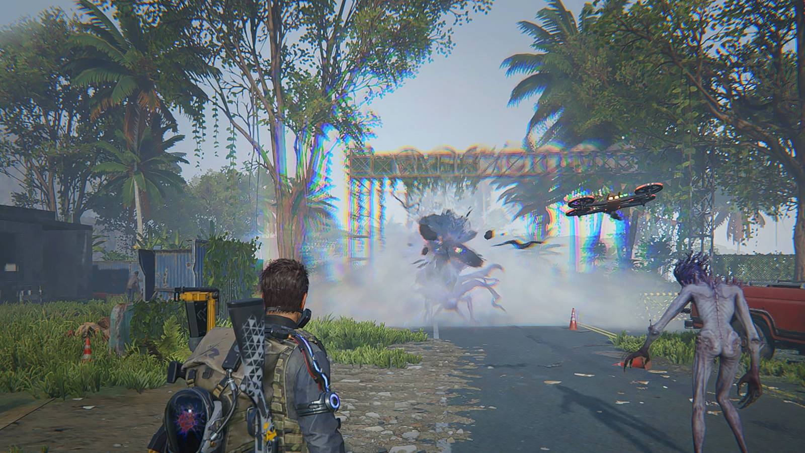 An overgrown road in Once Human