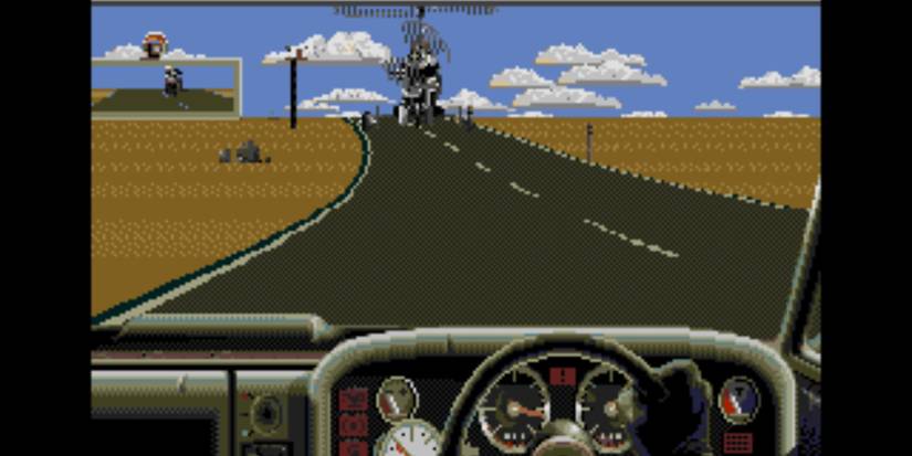 The protagonist driving in Outlander