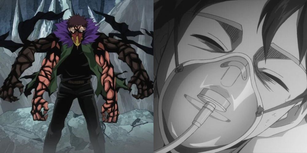 Overhaul and the hero he killed, Sir Nighteye.