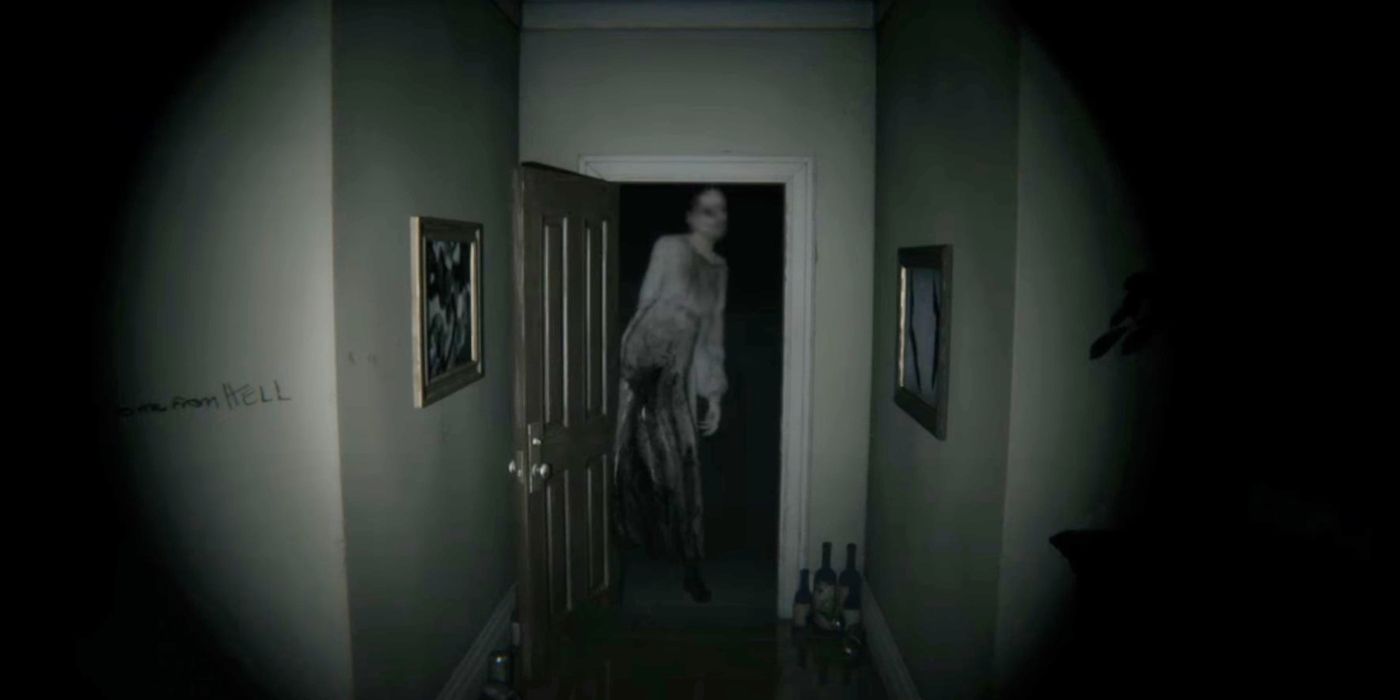 Lisa's ghost in a doorway in P.T.